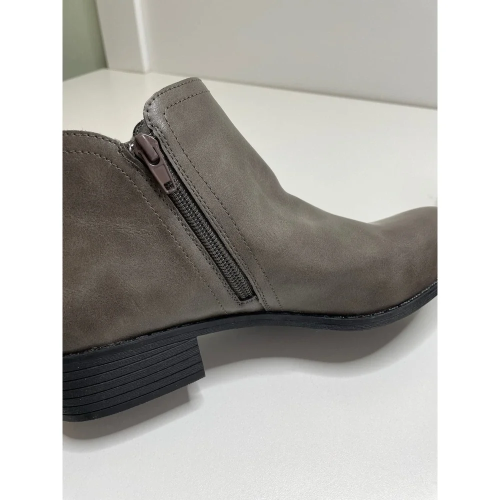 American Rag Cadee Womens‎ Ankle Boots Grey Taupe Block Heel Booties Size 9.5 M